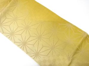 麻の葉に市松模様織り出し　全通袋帯